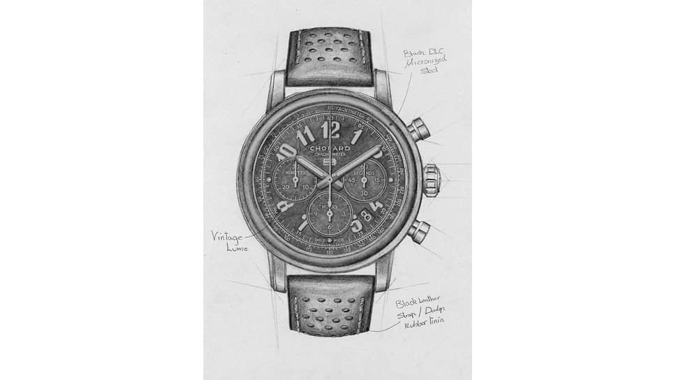 Эскиз часов Chopard Mille Miglia 2020 Race Edition  