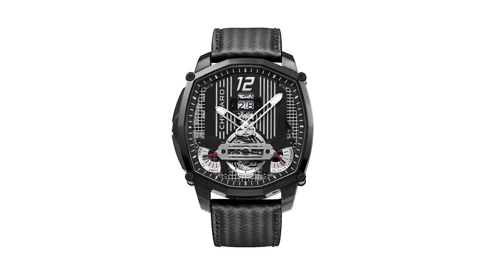 Chopard Mille Miglia Lab One — концептуальные часы, в которых механизм с турбийоном Chopard 04.03-M заключен в титановый корпус «подушка» 