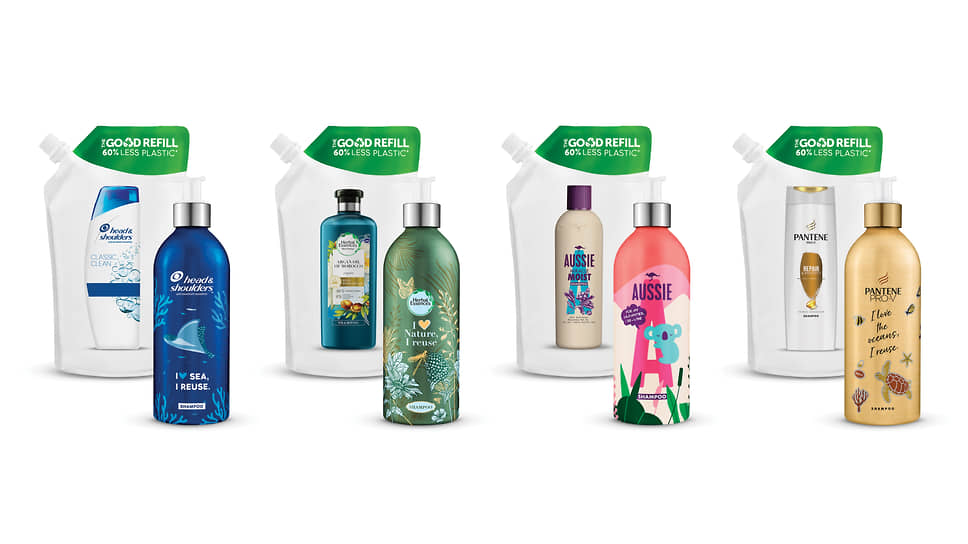 Средства для ухода за волосам от P&G Beauty в многоразовой упаковке