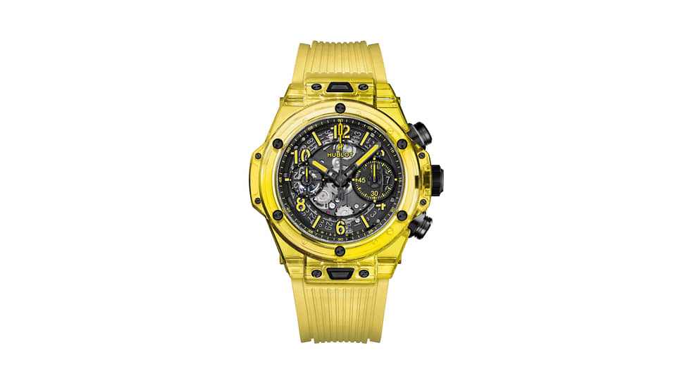 Hublot, часы Big Bang Unico Yellow Sapphire, 42 мм, сапфир, титан 