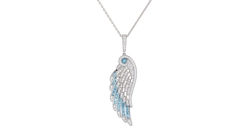 Колье Wings Embrace, Garrard, белое золото, аквамарины, бриллианты