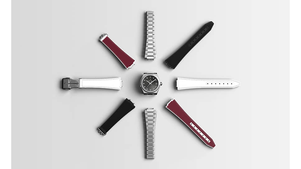 Zenith, часы Defy Midnight, 36 мм, сталь, бриллианты, механизм с автоматическим подзаводом, запас хода 48 часов