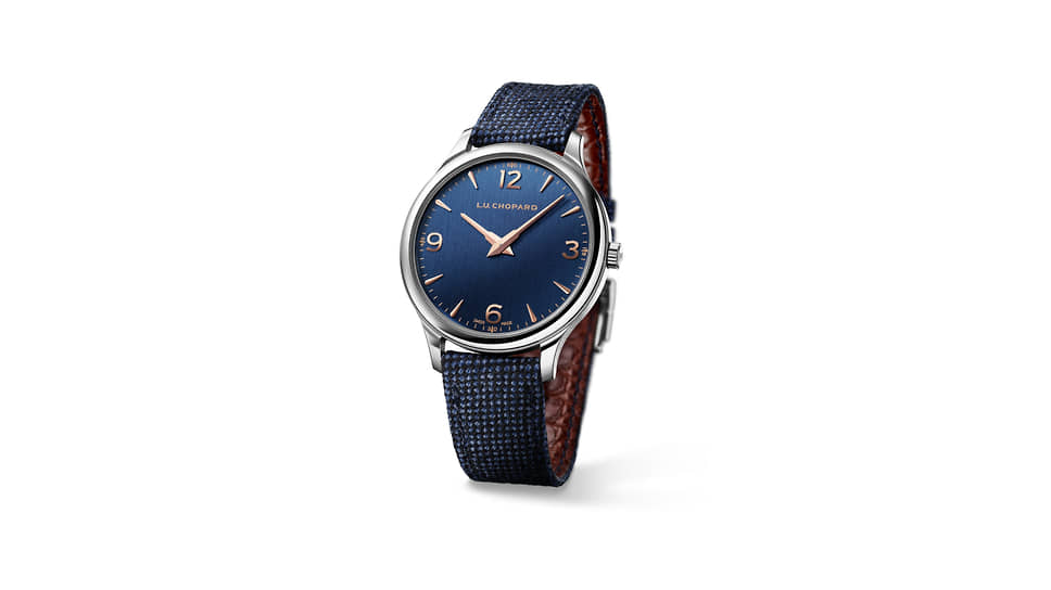 Часы L.U.C XP, Chopard, 40 мм, сталь, розовое золото, механизм с автоматическим подзаводом