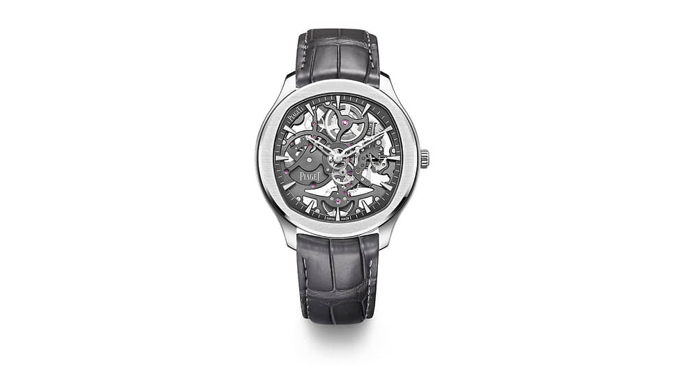 Piaget, часы Polo Skeleton, 42 мм, сталь, механизм с автоматическим подзаводом, запас хода 44 часа