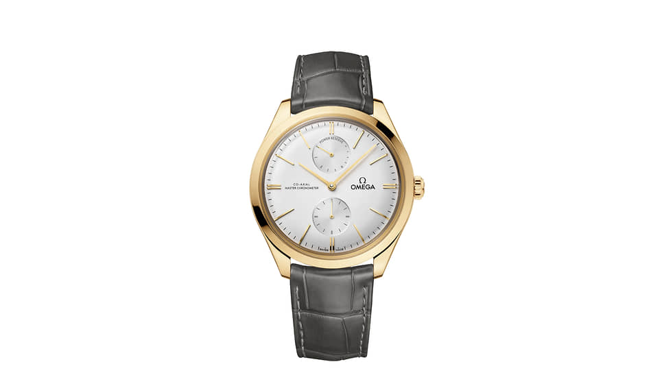 Omega, часы De Ville Tresor Power Reserve, 40 мм, желтое золото, механизм с ручным подзаводом, запас хода 72 часа