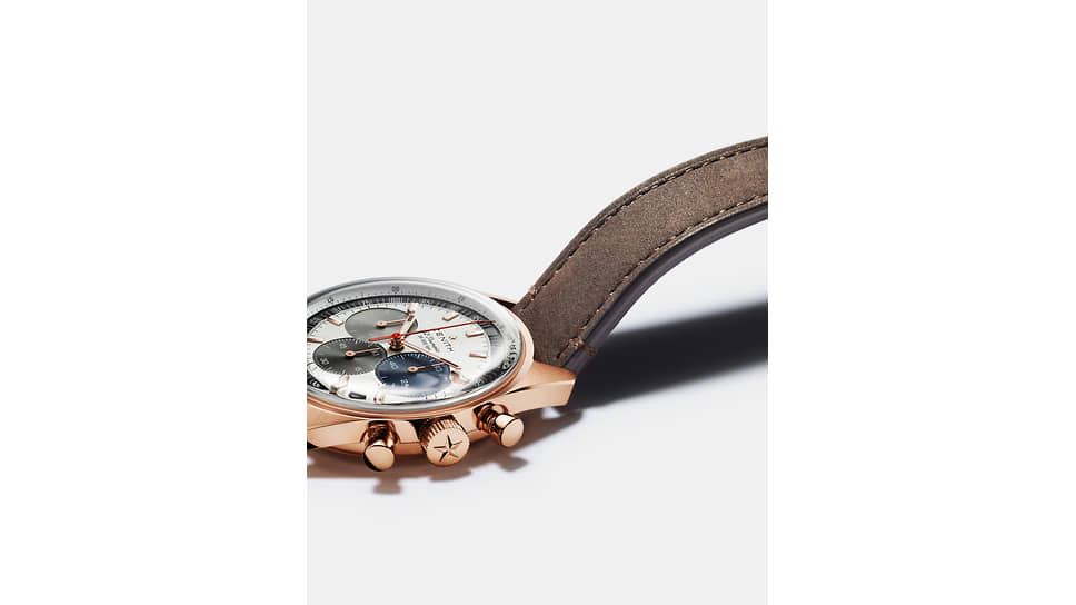 Zenith Chronomaster Original выпускается в стали или в розовом золоте, на браслете или на ремешке из телячьей кожи 