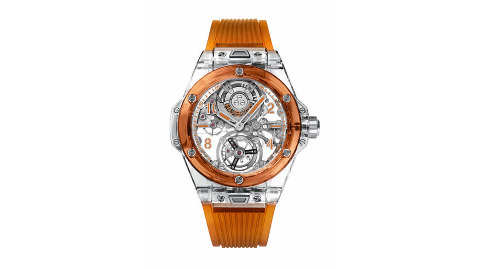 Hublot Big Bang Tourbillon Only Watch примечательны новым мануфактурным механизмом с турбийоном и микроротором автоподзавода. Эстимейт CHF 160–180 тыс. 