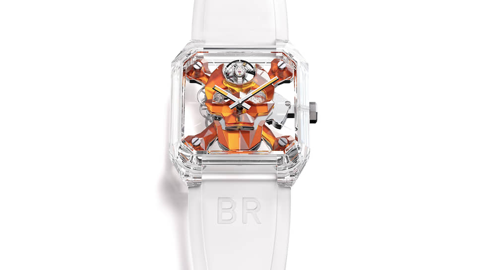 Главный аттракцион Bell & Ross BR 01 Cyber Skull Sapphire Only Watch — сапфировый «киберчереп» с подвижной челюстью. Эстимейт CHF 90–110 тыс. 