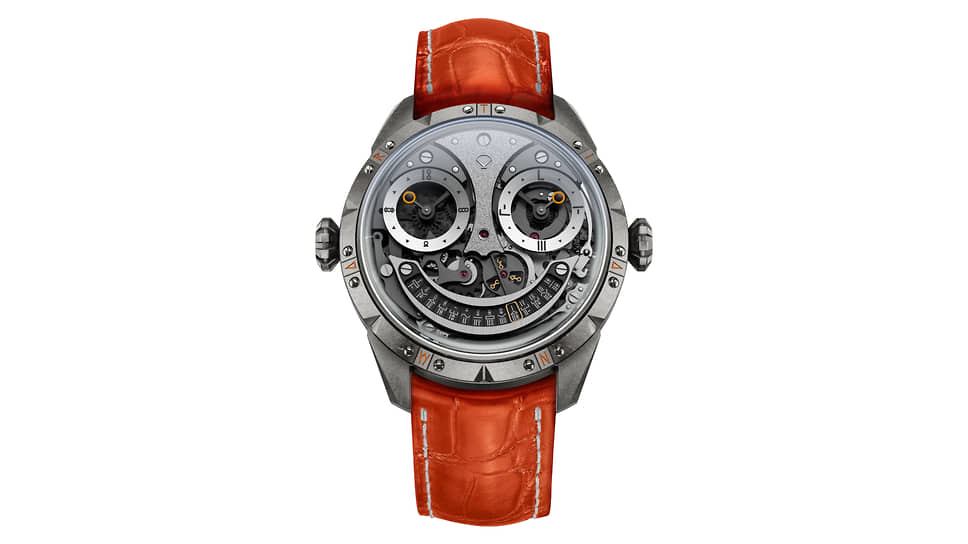 Martian Tourbillon напоминает традиционный «ристмон» Konstantin Chaykin, но их функционал переработан с учетом марсианского времени. Эстимейт CHF 40–60 тыс. 