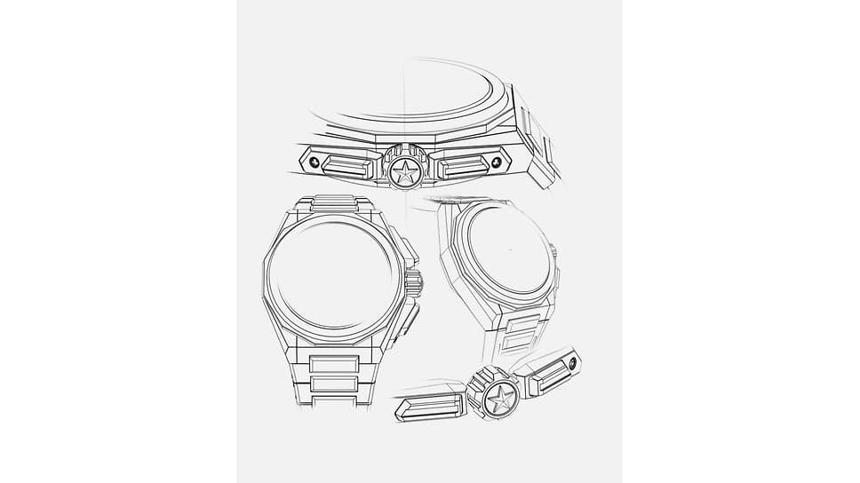 Эскиз часов Zenith Defy Extreme 