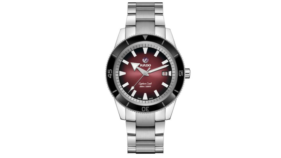 Rado, часы Captain Cook, 42 мм, сталь, керамика, механизм с автоматическим подзаводом, запас хода 80 часов, водонепроницаемость 300 м