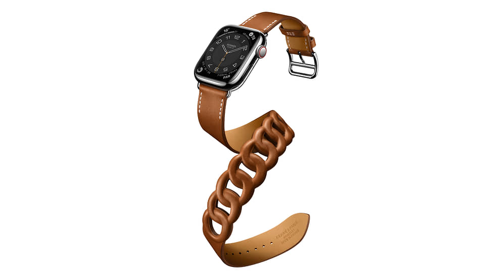 Часы Apple Watch Hermes, сталь, кожаный ремешок 