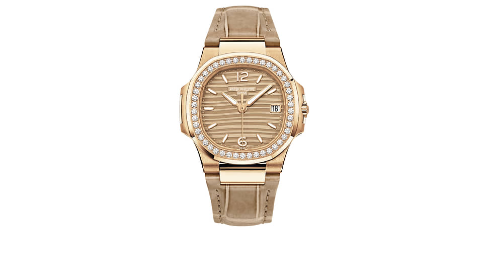 Часы Patek Philippe Nautilus, розовое золото, бриллианты 
