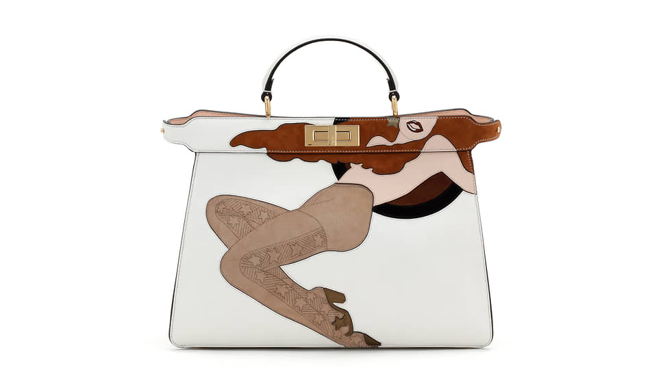 Сумка Fendi, кожа, замша 