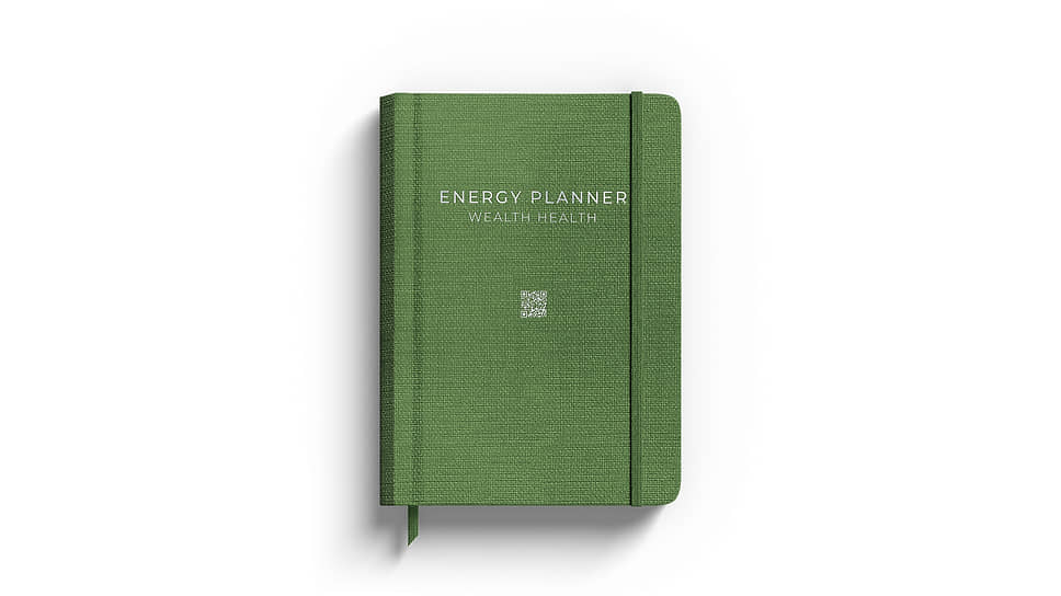Energy Planner Wealth Health — ежедневник с энергетическими практиками, зеленый