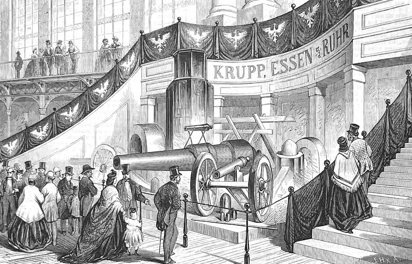 Пушка Круппа на Всемирной выставке 1867 года в Париже 