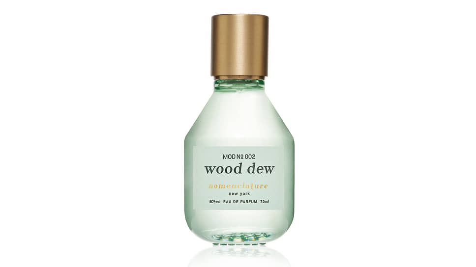 Wood Dew, парфюмерная вода, Nomenclature. Ноты: австралийский сандал, пало санто, белый мускус, азиатская груша, пион, персиковый нектар, чай матча, фиалка, турецкая роза 
