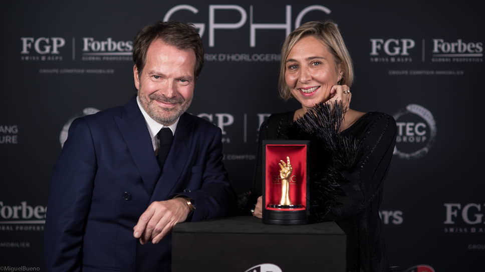 Глава Piaget Бенжамен Комар и креативный директор марки Стефани Сивриер 