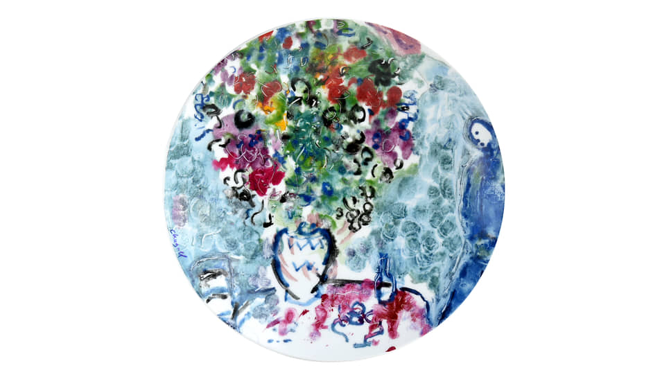 Набор салатных тарелок Les Bouquets de Fleurs de Marc Chagall, Bernardaud, фарфор 