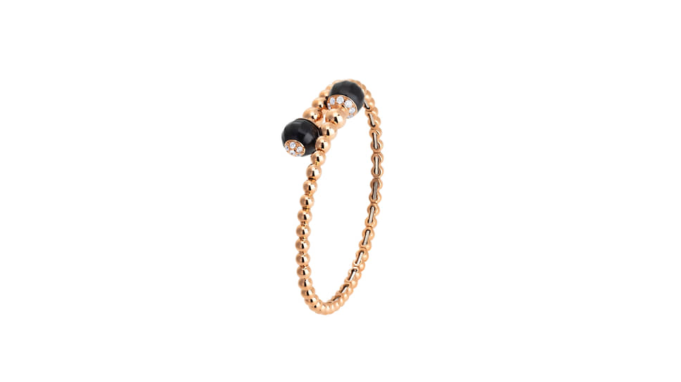 Браслет Boutique, розовое золото, оникс, бриллианты 
