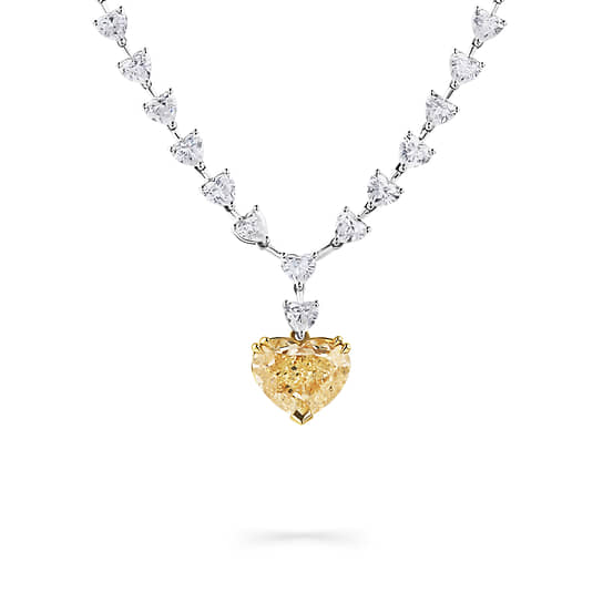 Parure Atelier, колье, белое и желтое золото, желтый (7,02 карата) и бесцветные бриллианты (общим весом 15,13 карата)