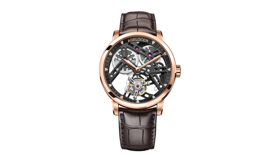 Agelocer Tourbillon в корпусе 40 мм из стали с розовым PVD-покрытием