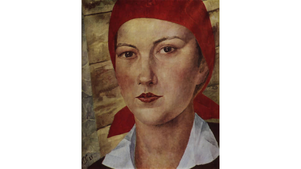 «Работница. Девушка в красном платке», Кузьма Петров-Водкин, 1925 год 