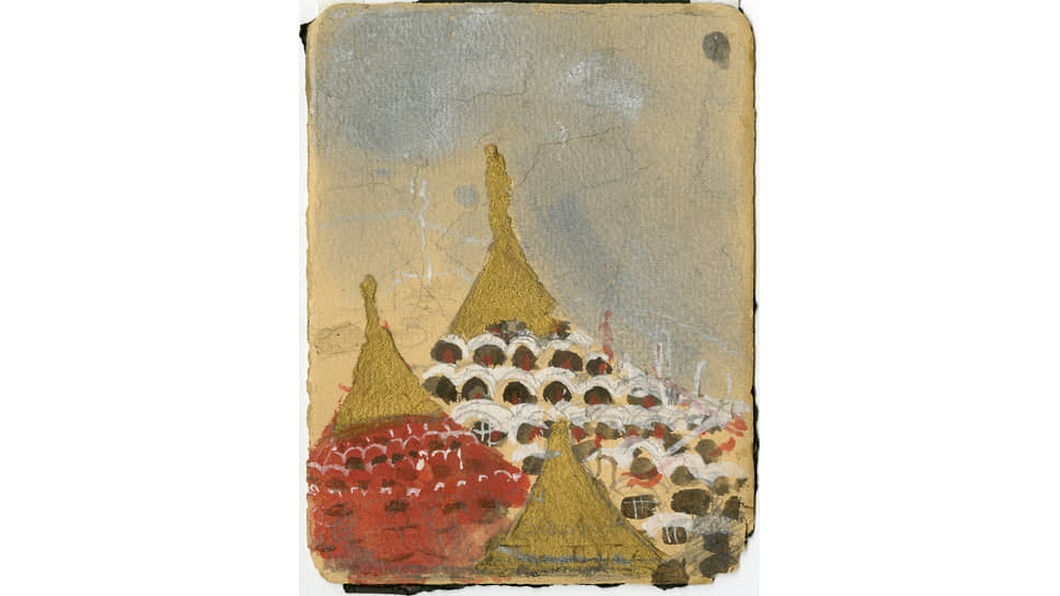 «Площадь народов», фрагмент проекта «Город Солнца», Иван Леонидов, 1948 