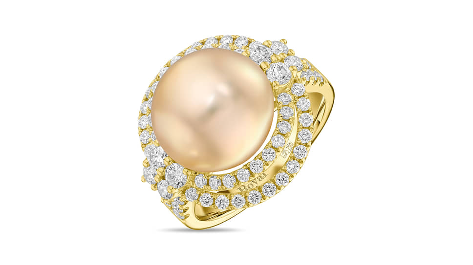 Украшения коллекции Royal Pearl из белого и желтого золота с жемчугом Южных морей и бриллиантами 