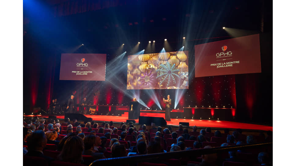 Во время церемонии Grand Prix d’Horlogerie de Geneve 