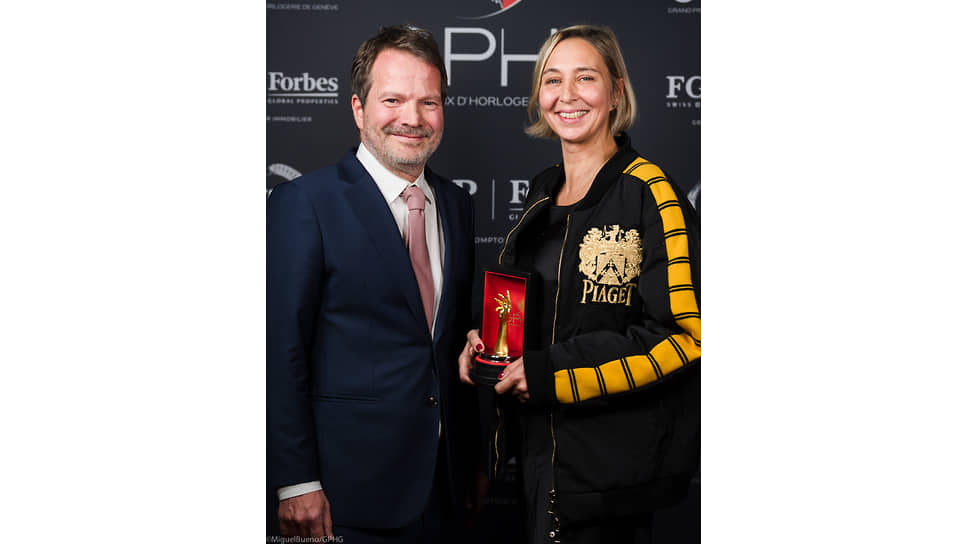 Гендиректор Piaget Бенджамен Комар и художественный директор Стефани Сивриер 