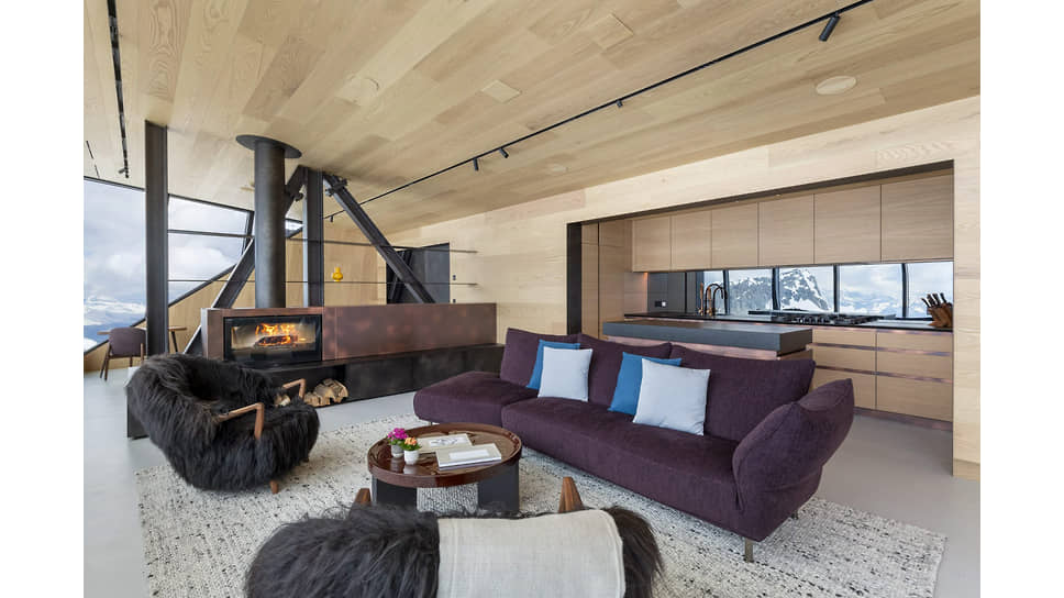 Интерьеры шале Cabane Tortin 