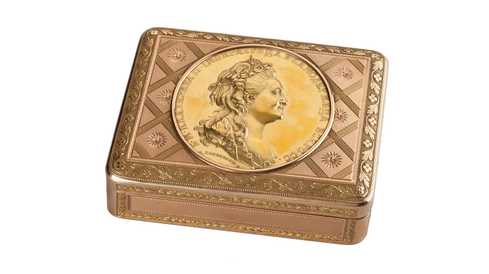 Золотая табакерка с памятными медалями, Санкт-Петербург, 1820–1830-е 