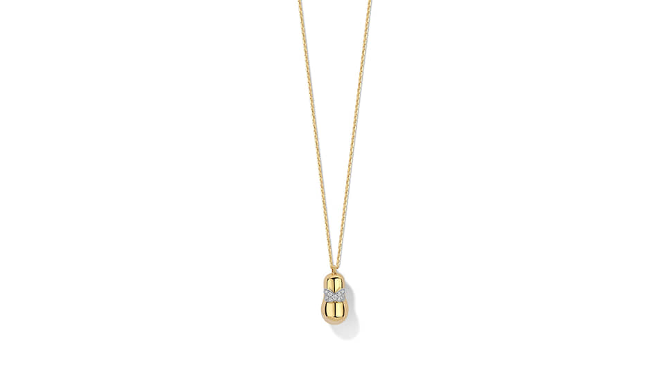 Подвеска «Матрешки», желтое и белое золото, бриллианты