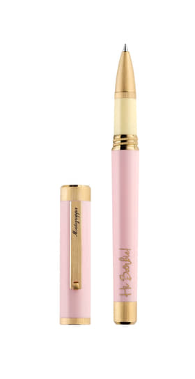 Ручка-роллер BarbieTM The Movie Icon, Montegrappa, позолота, смола, сапфировое стекло