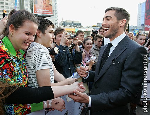 Актер Джейк Джилленхол перед премьерой фильма «Принц Персии: Пески времени» в кинотеатре «Октябрь» 