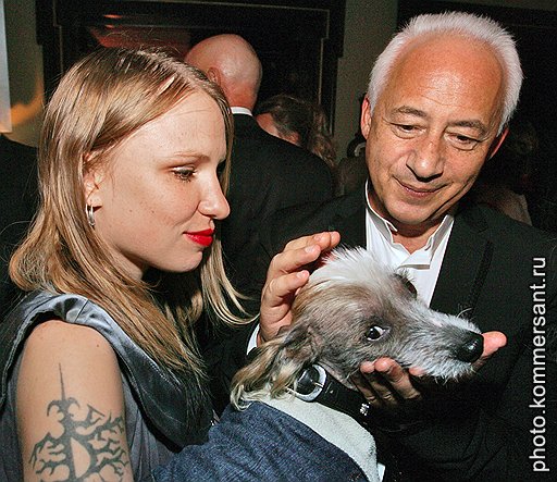 Режиссер Валерия Гай Германика и Владимир Спиваков на after-party премии «Человек года GQ» в ресторане «Мясной клуб» 