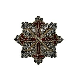 Звезда Константиновского военного ордена св. Георгия (шитая). Парма, 1850 год. Серебро, бумага, мишура, бархат