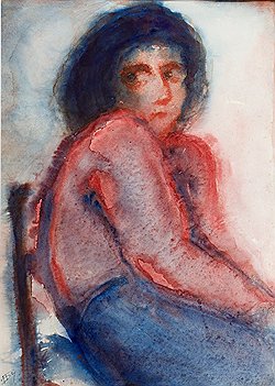 "В красном. Женский портрет", 1966 год