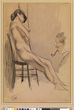 Кузьма Петров-Водкин. "Художник и модель", 1906-1907 годы. MacDougall's, эстимейт £50-70 тыс.