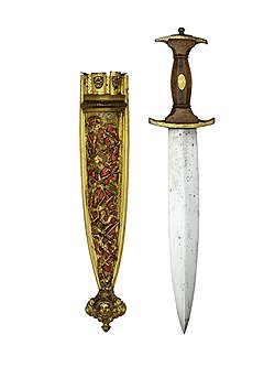 "Гольбейновский" кинжал с ножнами. Швейцария, 1592 год