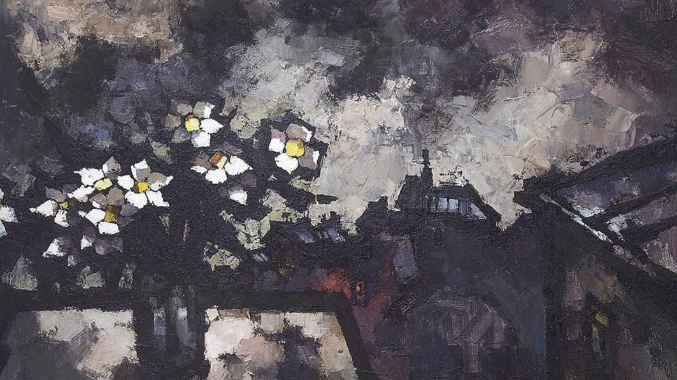 Оскар Рабин. «Город и цветы», 1974 год 