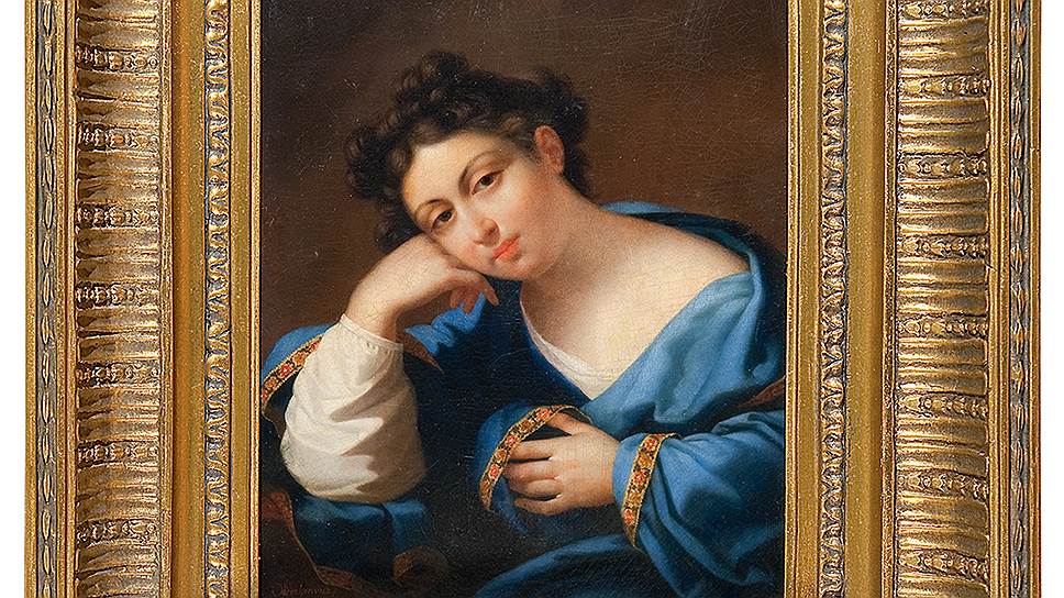 Иосиф Олешкевич. "Портрет женщины в синей шали", 1814 год