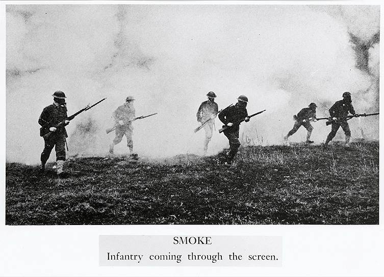 "Газовая атака. Солдаты, выходящие из дыма", 1915 года
