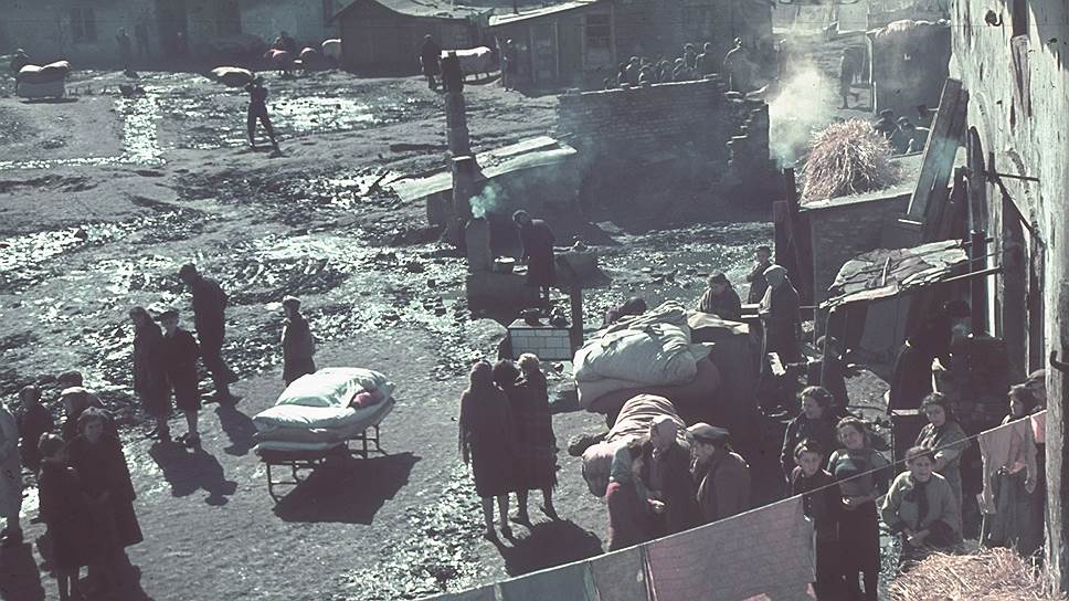 Еврейское гетто в городе Кутно, Польша, начало 1940 года