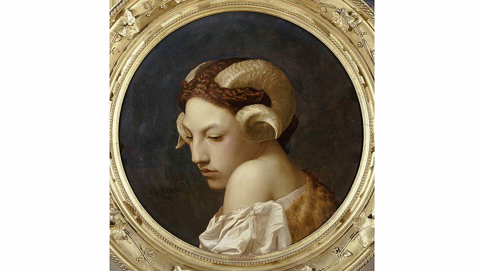 Жан-Леон Жером. "Женская голова, увенчанная рогами", 1853 год