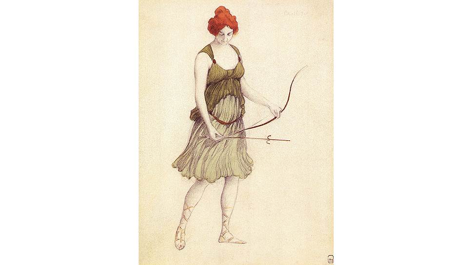 "Нимфа Дианы (эскиз костюма к балету Лео Делиба)", 1901 год  