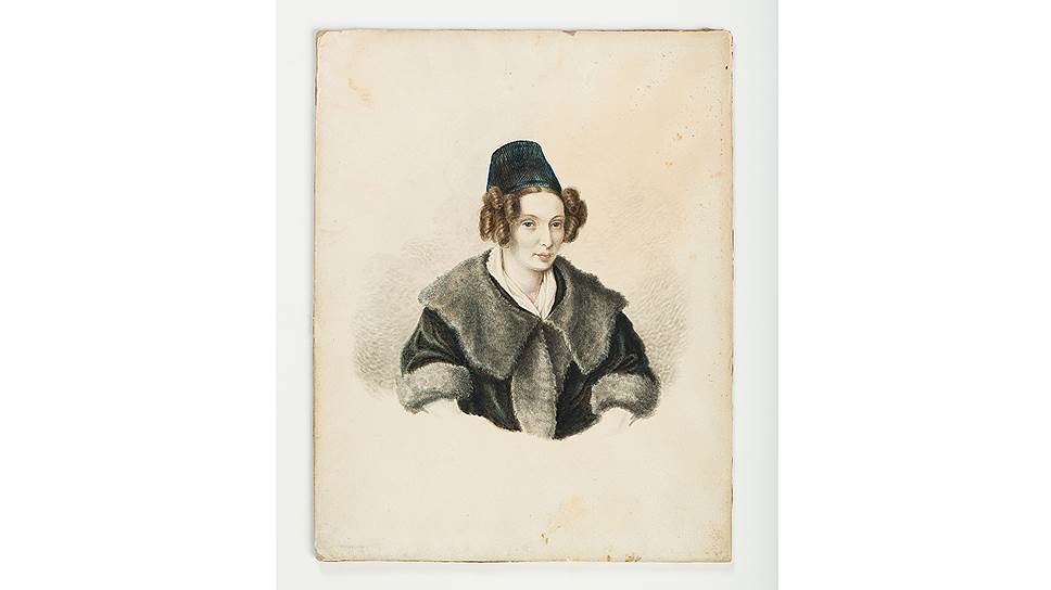 Николай Бестужев. "Портрет Александры Муравьевой", 1832 год  