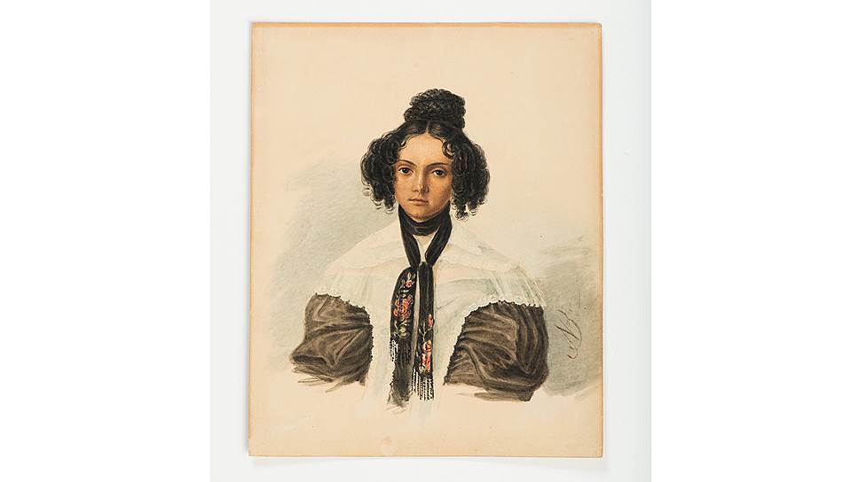 Николай Бестужев. "Портрет княгини Марии Волконской", 1837 год  