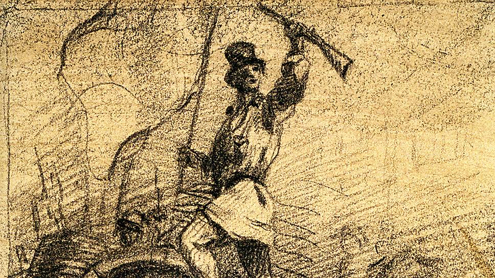 Гюстав Курбе. «Человек на баррикадах», 1848 год 